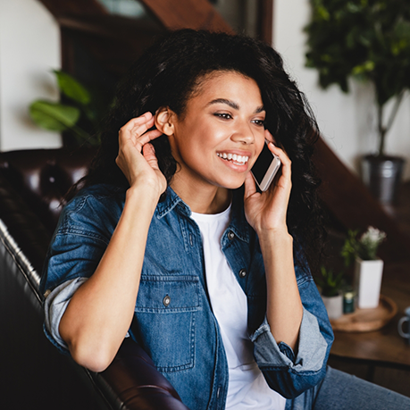 Woman talking on the phone with sleep apnea practice in Greensboro