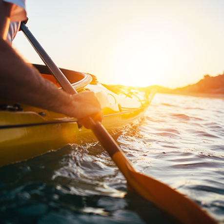 Person kayaking